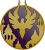 The golden emblem and silhouette of Silvermoon City from World of Warcraft set against a purple and grey background.