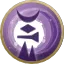 An icon with park purple runes on a swirling purple background.